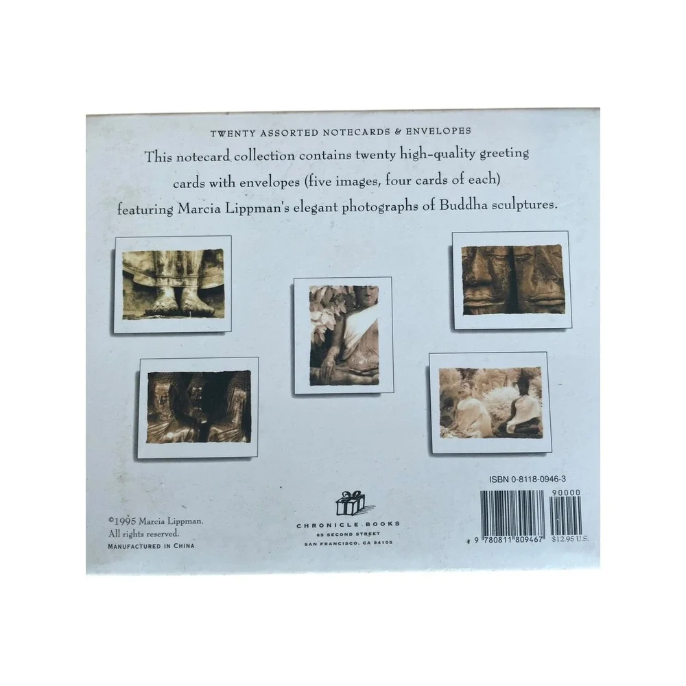 Vintage 1995 Buddha Notecards &‎ Envelopes Set of 20 Spiritual